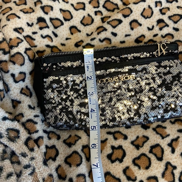 Victoria's Secret Black and Silver Sequin Cosmetic Bag - Picture 11 of 14